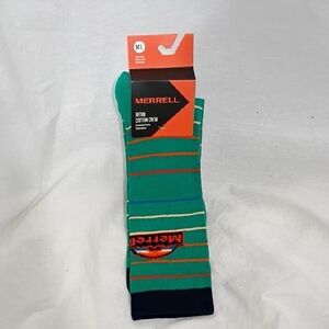 NWT Merrell Retro Cotton Crew Breathable Cotton Performance Socks Size M/L
